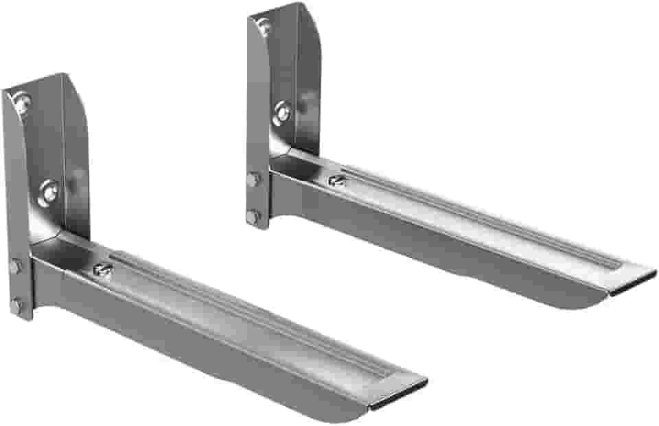 Suporte de Parede Para Fornos e Micro-ondas em Aço Carbono, Comprimento Ajustável, Design Slim e Instalação Prática, Cinza, MW05SL, ELG