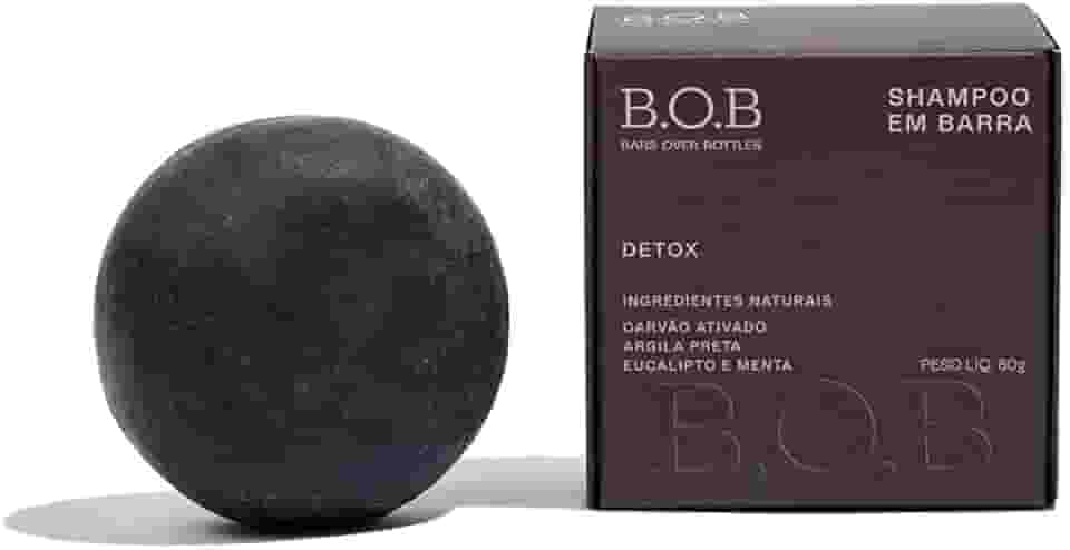 B.O.B Bars Over Bottles B.O.B Shampoo Em Barra Detox 80G