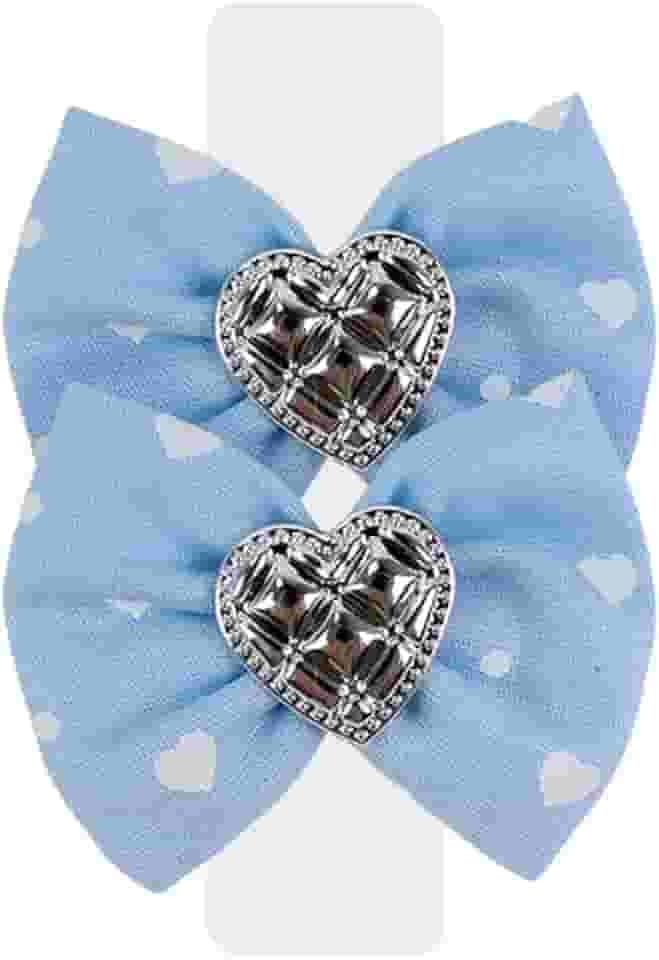 Laço Clássico Macho Coração Azul, P 2un