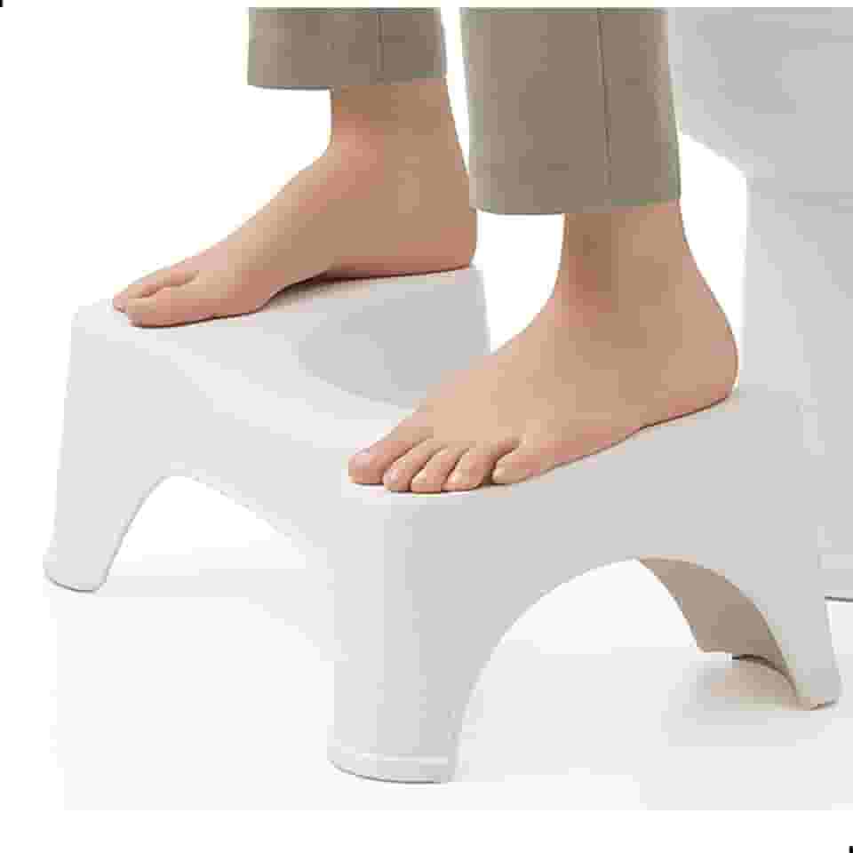 Banquinho Auxiliar para Vaso Sanitário – Melhora a Postura, Encaixe Universal, Antiderrapante, Uso Adulto e Infantil.