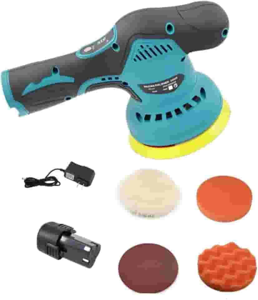 Politriz Lixadeira Portátil Sem Fio Profissional Multifuncional Elétrica 12v 5000rpm Polimento Automotivo