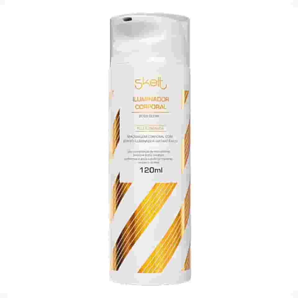 Skelt Iluminador Corporal 120ml | Maquiagem Corporal, Pele Dourada e Iluminada, Duração de 12 a 24 Horas, Disfarça Imperfeições | Todos os Tipos de Pele
