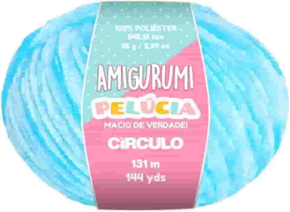 Linha Amigurumi Pelúcia 100% Poliéster Com 131 Metros Círculo
