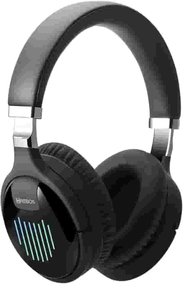 Headphone, Fone de Ouvido Bluetooth, Preto, com LED RGB, Microfone Embutido, Rádio FM, Entrada Auxiliar e Cartão SD, Compatível com Android e iOS