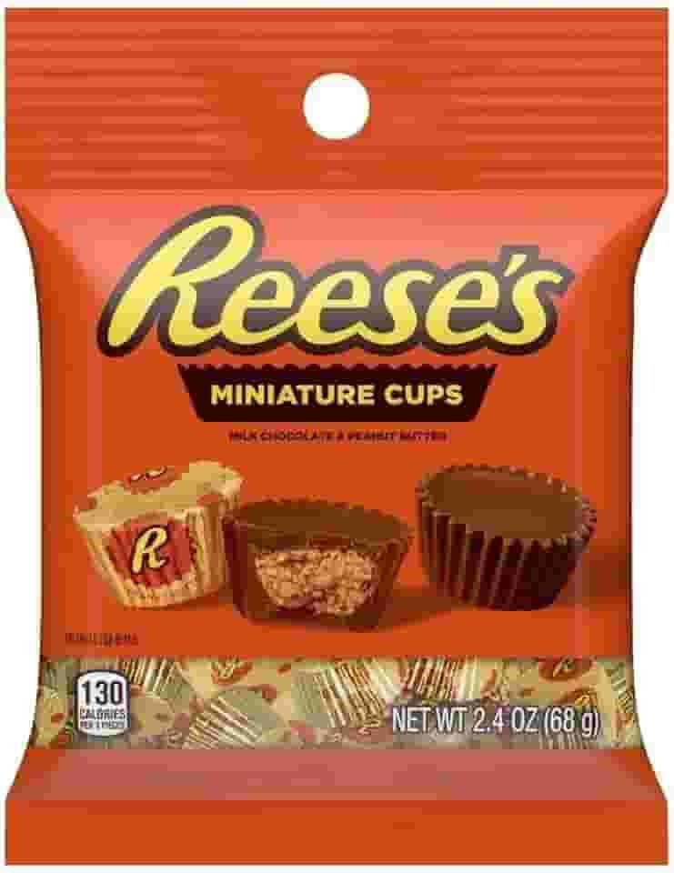 Reese's Miniature Cups | Chocolate ao Leite com Manteiga de Amendoim Importado dos EUA - Pacote de 68g