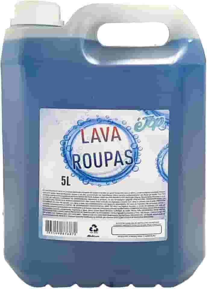 Lava Roupas Líquido 5L para Roupas Brancas e Coloridas Remove Manchas e Limpa Sujeiras Mais Difíceis, 5L