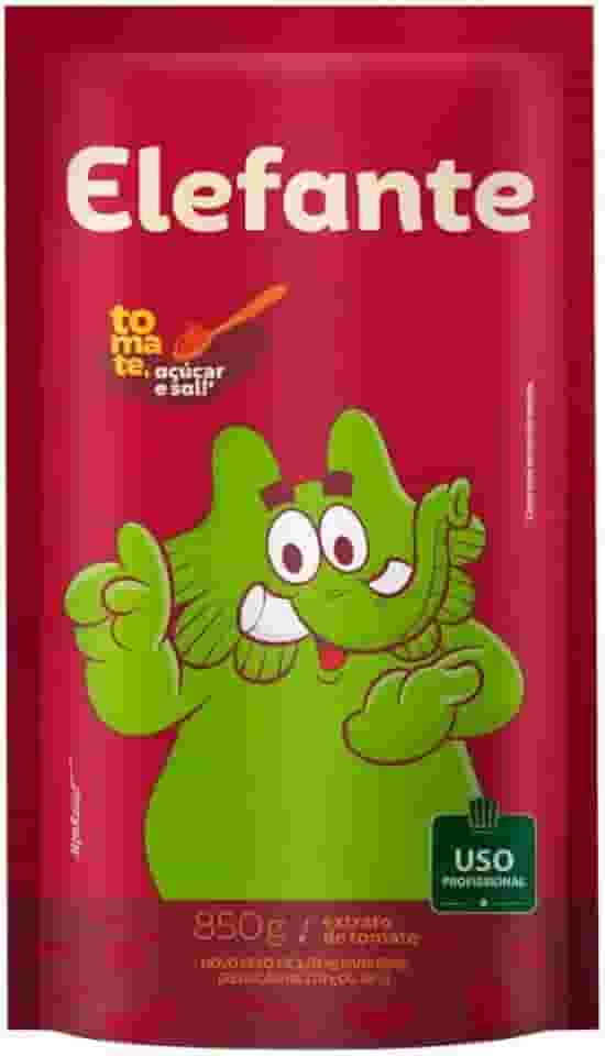 Extrato De Tomate Elefante Sem Glúten Em Sachê 850G