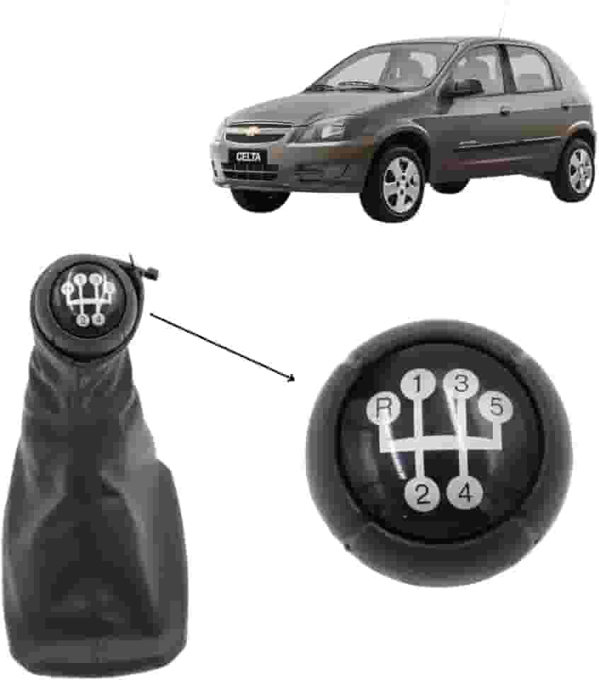 Manopla + Coifa Chevrolet Celta 2001 Até 2011-5 Marchas