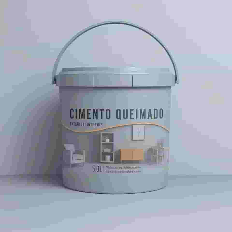 Revestimento Cimento Queimado Piso E Parede Pronto Pra Uso 5Kg