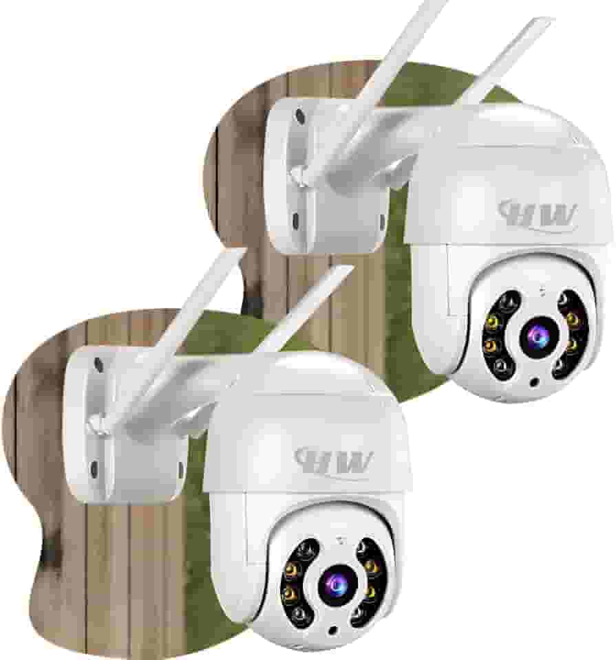 Kitx 2x Câmera IP Externa Wi-Fi Giratória 360° Com Monitoramento Via APP -Aprova D'água Com Filmagem Hd e Detecção De Movimento (Linha Premium).