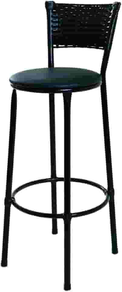 BANQUETA ALTA PRETA COZINHA BAR BALCÃO AREA GOURMET (PRETO)