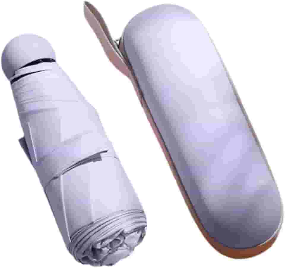 Guarda Chuva Sombrinha de Bolso Portátil com Estojo Cápsula – Mini Guarda-chuva Dobrável Ultra Leve, Impermeável Proteção Solar UV FPS 50+ – Resistente à Chuva e Sol – Ideal para Viagem, Trabalho e Dia a Dia