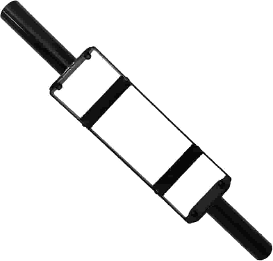 Barra olímpica de tríceps para levantamento terra, agachamento, encolher de ombros e halterofilismo em casa para treinamento de força, com alças de borracha