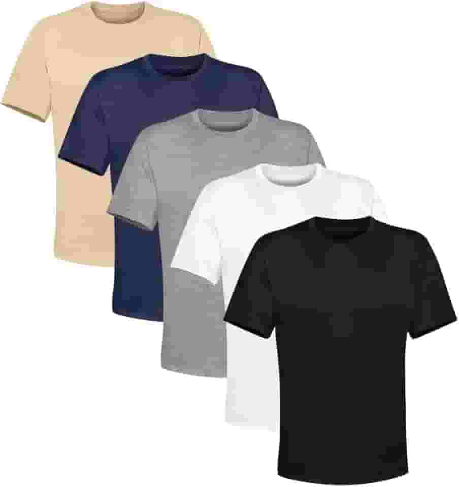 Kit 5 Camiseta Masculina Premium Lisa Algodão Qualidade