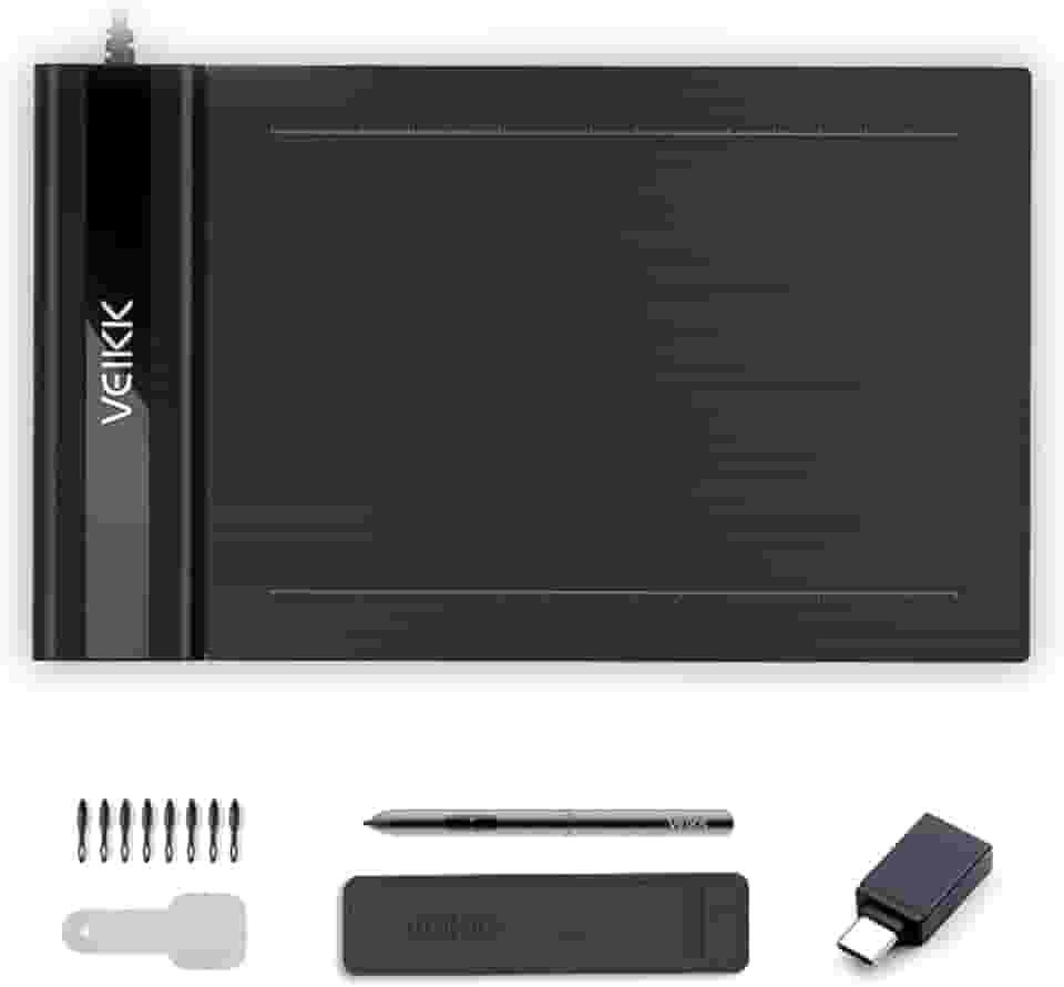VEIKK S640 Mesa Digitalizadora Para Telefone Android, 6,5x4 Polegadas Tablet Gráfico Para Mac Windows Chrome Andorid OS