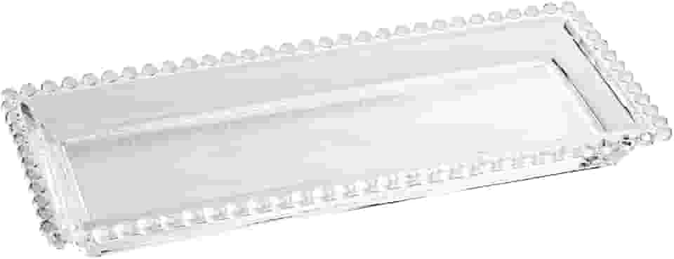 WOLFF - Travessa de Cristal 30cm x 13cm x 3cm - Transparente - Linha Pearl