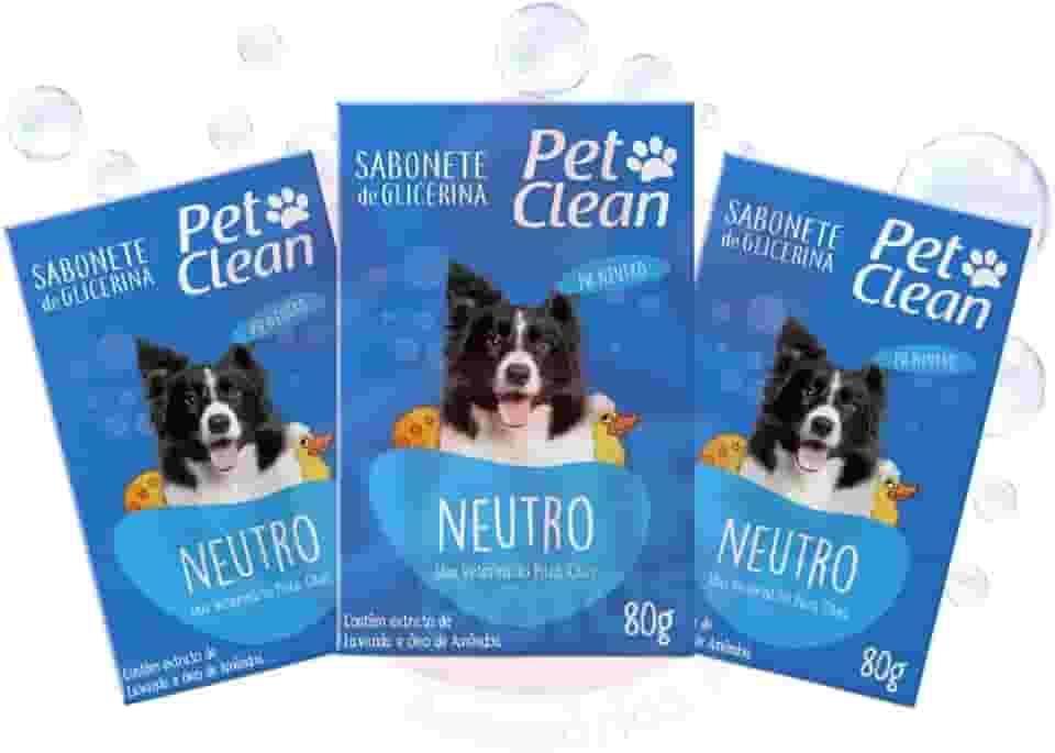Kit Sabonete Pet banho para caes gatos sabonete higiene 3 unidades