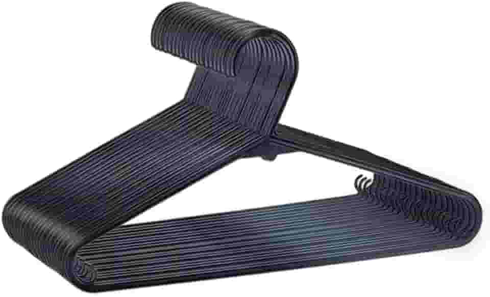 Kit com 20 Cabides Fun, Preto, Dasplast