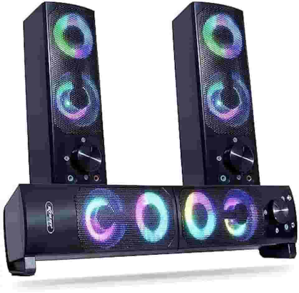 Caixa de Som Soundbar com Subwoofer LED RGB para TV Smart, PC e Notebook - USB e P2 ®MaiXpro