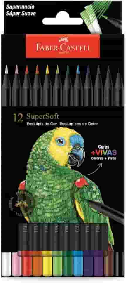 Lápis De Cor, Faber-Castell, Ecolápis Supersoft, 210710, 12 cores