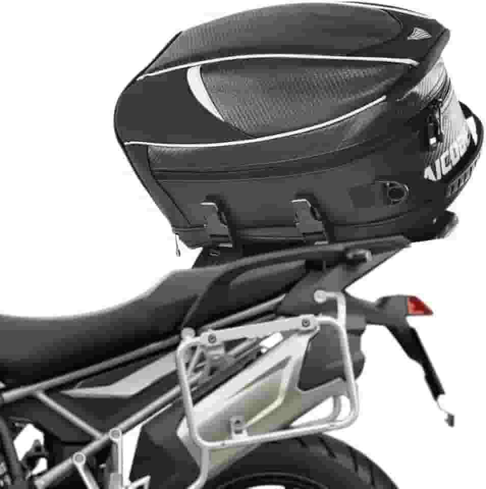Baú Mochila para Moto Baslu 21L – Impermeável, Porta Capacete, Bolsa Traseira excelente para Viagem e Uso Diário