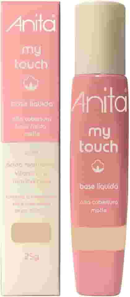 Base Líquida Matte Anita MY TOUCH - Alta Cobertura, Longa Duração e Controle de Oleosidade - Foundation Maquiagem - Cor 04