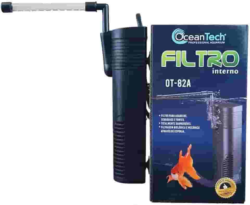 Filtro Interno OT-82A 450L/H Ocean Tech Aquários Até 90L