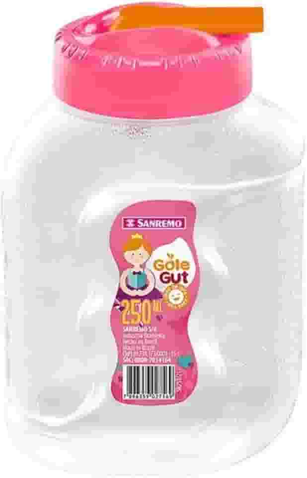 Sanremo - Garrafa Plástica Infantil com Bico Valvulado de 250ml, Linha Gole Gut