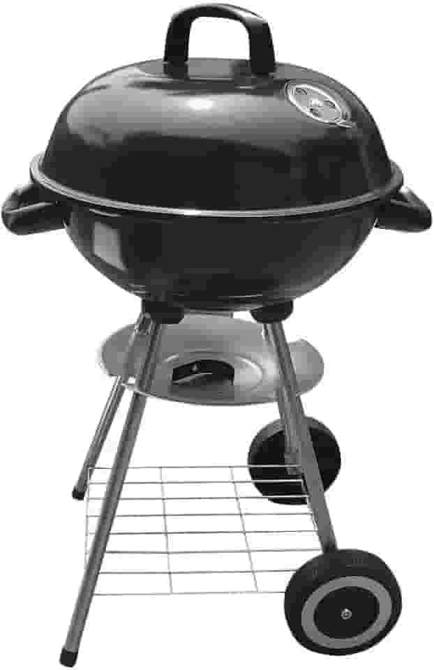 Nautika, Churrasqueira Americana Bafo Texas Com Tampa E Rodinha, Compacta, Grelha Cromada, Prateleira na Parte Inferior, Excelente para Camping, Viagens, Clubes E Uso Doméstico