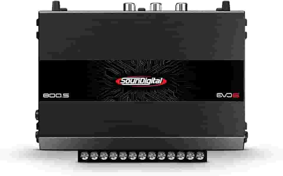 Módulo Amplificador Soundigital 800.5 Evo6 Classe D 5 Canais - 4 Canais Estéreo 4 Ohms Ou 2 X Bridge 8 Ohms - 1 Canal Para Subwoofer 4 Ohms - 800 Wrms Sd800.5 800.5-4 Evo6