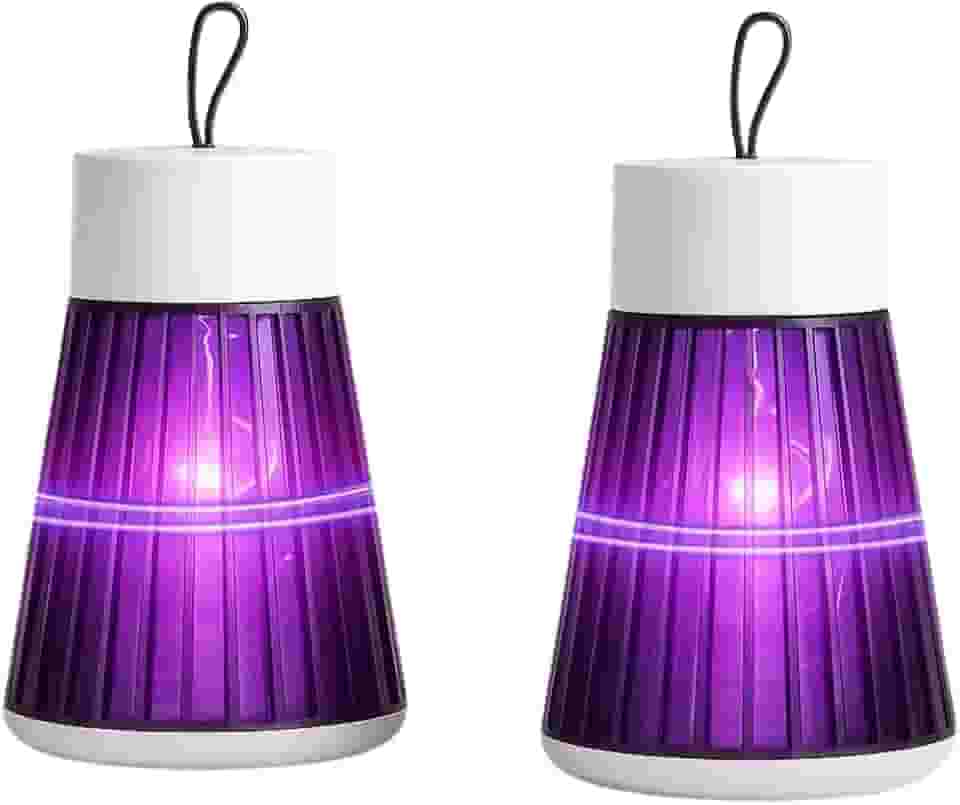 Kit 2 Repelentes Eletrônicos Tomada Lâmpada UV Mata Mosquito Pernilongo Insetos Casa Buritis