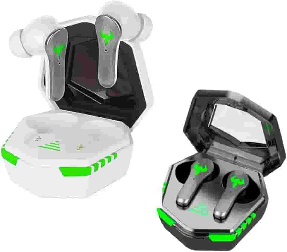 Fones de Ouvido Sem Fio Bluetooth Gamer com Microfone Embutido TWS IPX5 Intra Auricular Com Cancelamento de Ruido