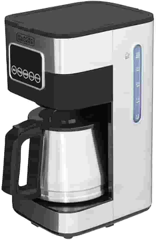 BLACK+DECKER Cafeteira Elétrica 110 V Inox, Filtro Permanente e Lavável, Capacidade 1,5 L, Ate 38 Cafézinhos, Painel Digital, Modelo CM350G-BR
