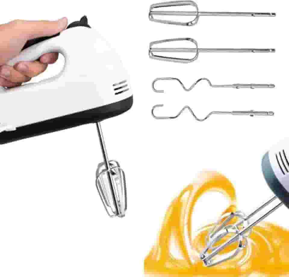 Mini Batedeira Portátil Elétrica de Mão 260W 7 Velocidades Prática e Compacta 220V