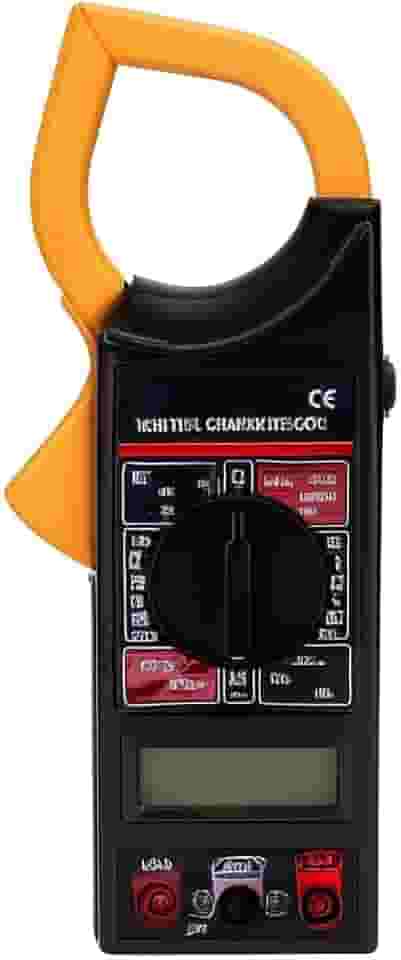 Alicate Amperímetro Digital Portátil 9V com Tela LCD, Medição AC/DC, Indicador de Bateria Fraca, Precisão para Eletricistas e Técnicos