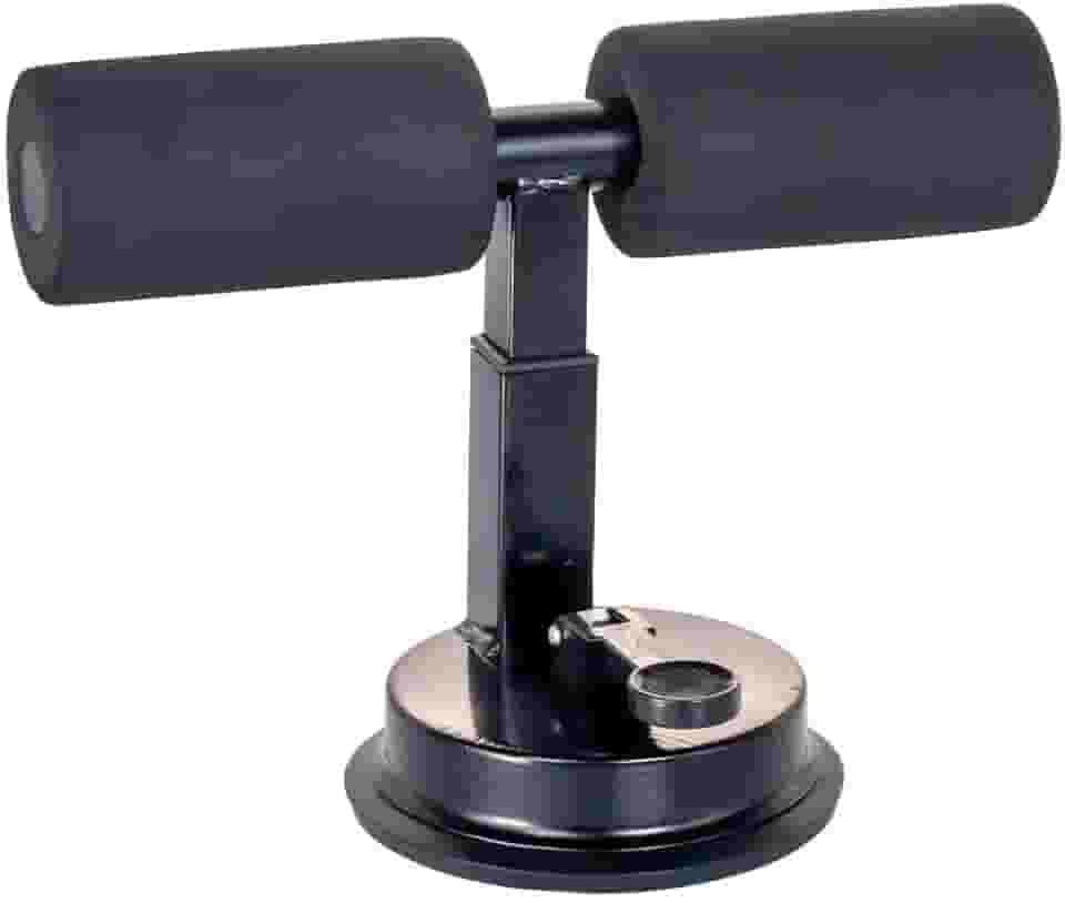 Aparelho Abdominal Portátil, Borracha Nitrílica, Preto, 25x17cm, Resistência Ajustável, 500g, Compacto para Ginástica em Casa