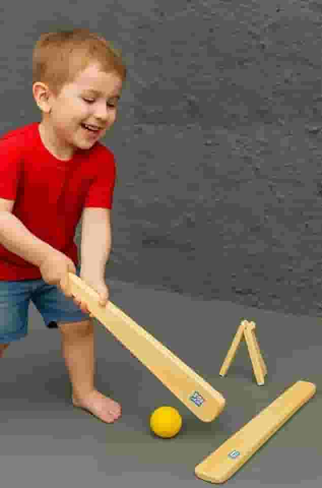 Jogo Bets com Tacos Bolinha Casinha Brinquedo Educativo 73cm feito em Madeira bete, tacobol