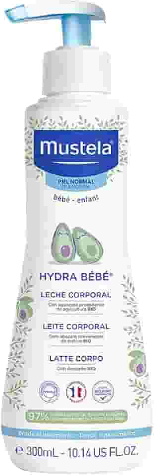 Mustela Hydra Bebê 300ml - Hidratante Infantil Corpo e Rosto - Feito com 97% de Ingredientes de Origem Natural e Hipoalergênico - Seguro Desde o Nascimento