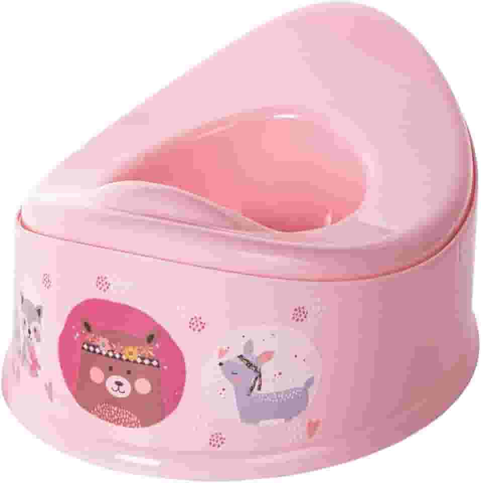 Urinol Plasútil Troninho Infantil Penico Assento Sanitário (Bichinho Rosa)