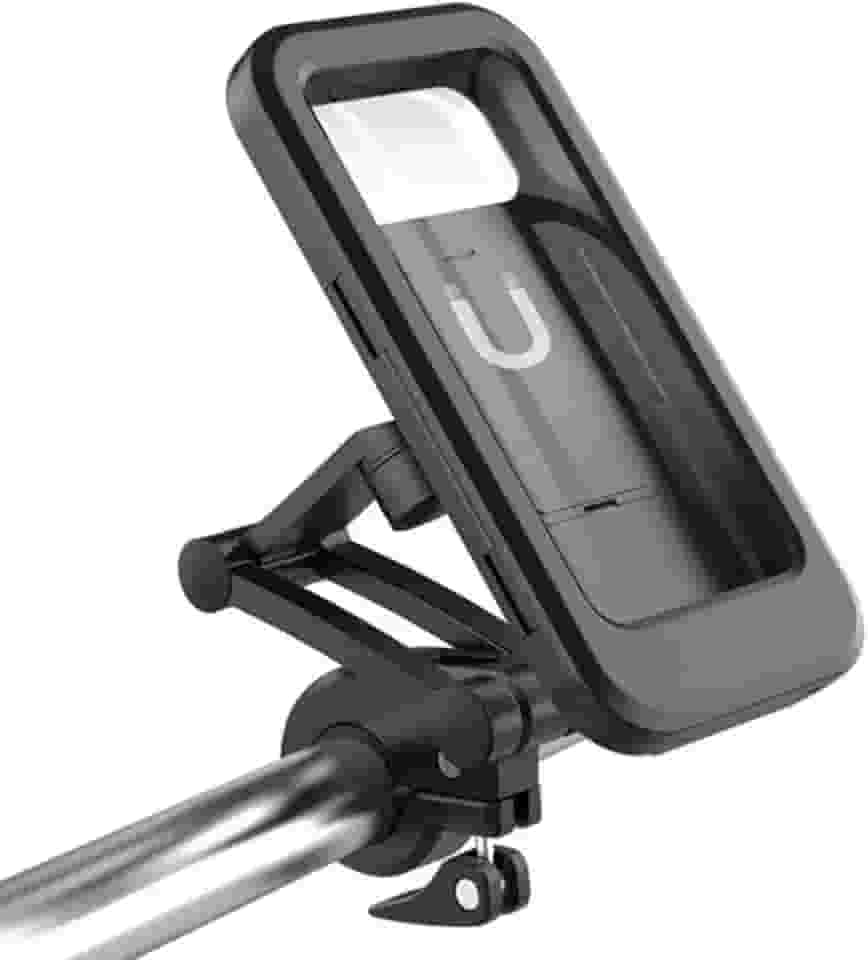 Suporte Celular Universal Impermeável Antiqueda Antifurto - Compatível com Smartphones até 6,3 Polegadas - Moto Bike Bicicleta Guidão - Prova D'água - Genérico