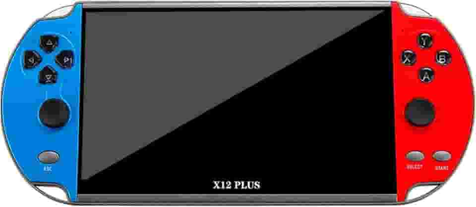 X12 Plus Console de videogame de 7 polegadas integrado para 1000 jogos Joystick duplo portátil de 16 GB Controlador de jogo Spupport Saída AV Cartão TF Música E-book