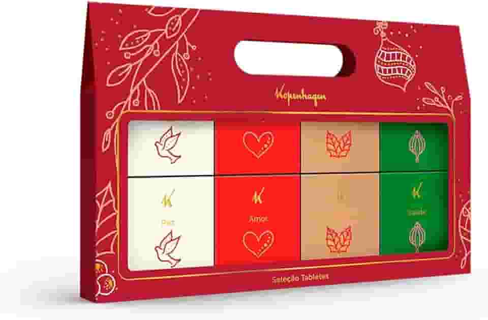 Kopenhagen Seleção de Tabletes Premium, 8 Minitabletes Sortidos com Chocolate Branco, ao Leite, Amargo e Caramelo com Flor de Sal, 160g