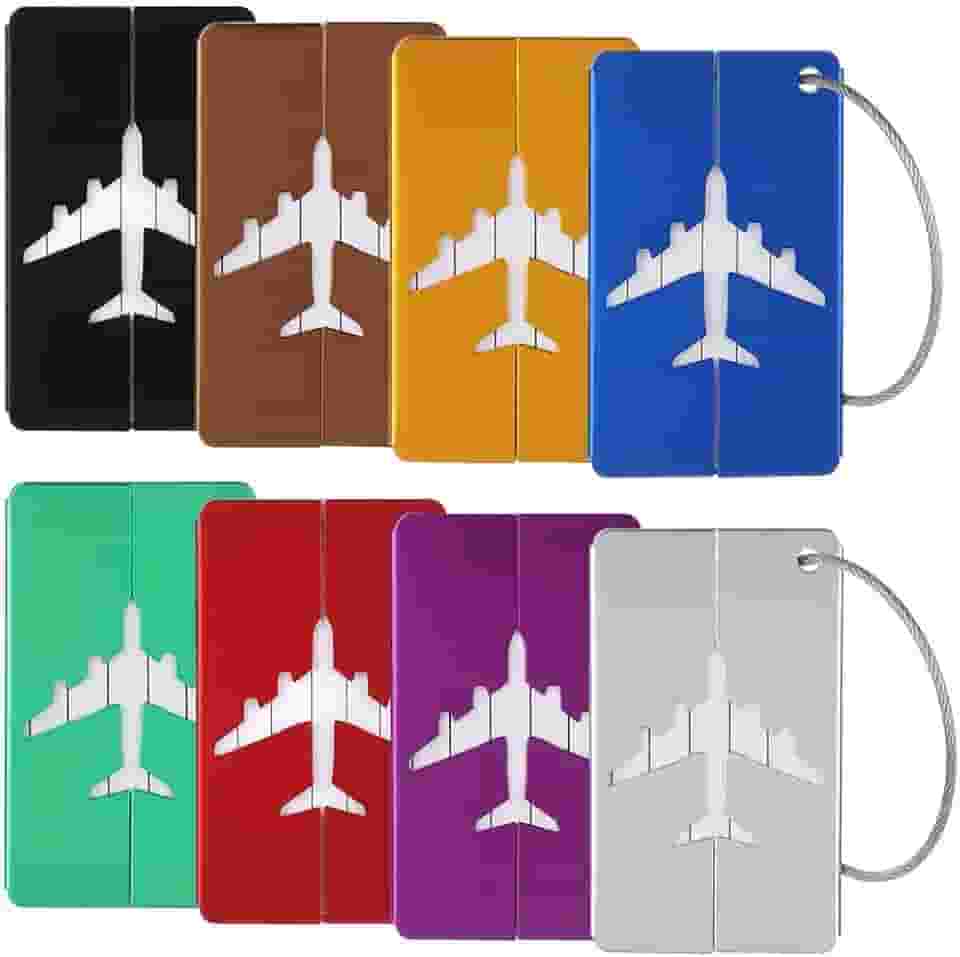 Identificador Tag De Mala Viagem Etiquetas De Bagagens Em Alumínio Identificação Etiqueta Premium Resistente Escolha Cor (Roxo)