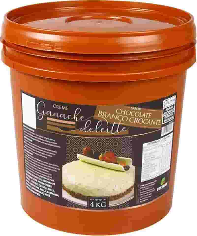 Cobertura Ganache Chocolate Branco Crocante 4Kg Dleite - Festpan
