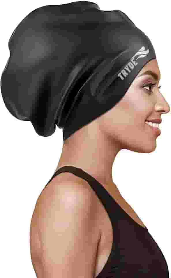 Tryde Touca Natação Grande Banho Cabelos Afro Adulto Hidroginástica TRYDE