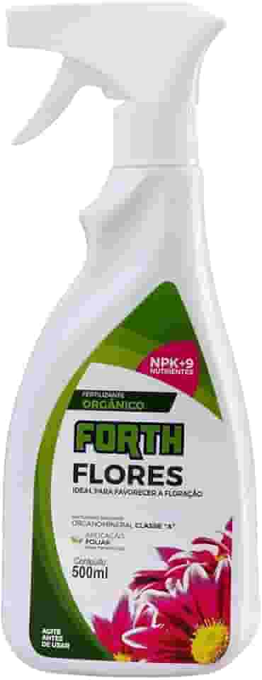 Fertilizante Forth Flores Líquido, Pronto Uso, Floração, Fertilizante, NPK (Nitrogênio, Fósforo, Potássio), 9 Micronutrientes, Nutrição Completa, 500 ml