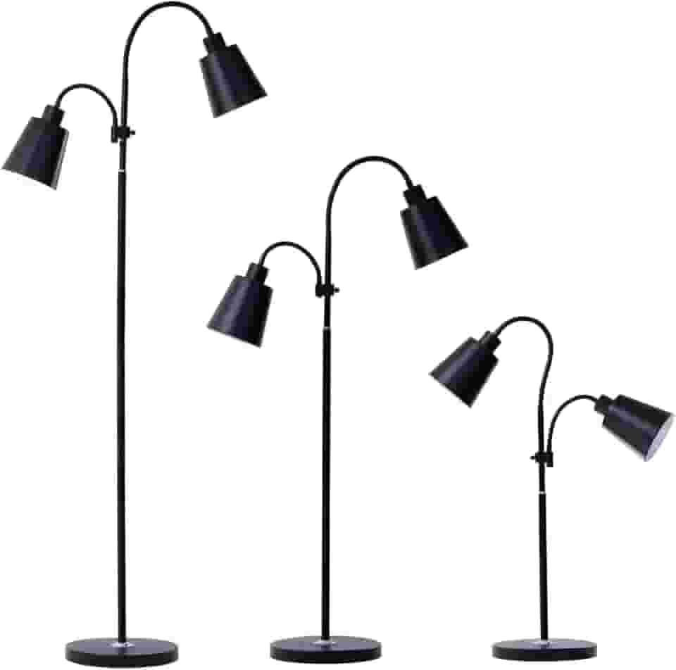 Luminaria Chão Articulada Dupla Abajur de Chão Luminaria Piso Pedestal