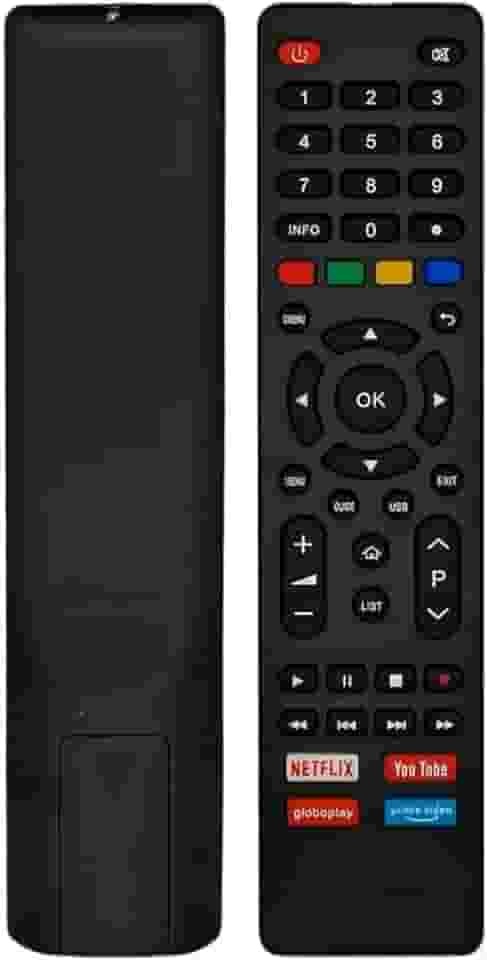 Controle Remoto Compatível PHILCO BRITÂNIA Smart TV LCD LED 4K com Netflix Youtube Globoplay Prime - TONSHOP