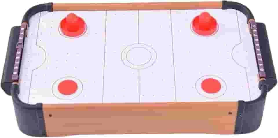 Mesa de Hockey de Ar Portátil, 69 cm, 2 Tacos e Disco, Placar Digital, Estrutura em Madeira, Jogo de Mesa para Família