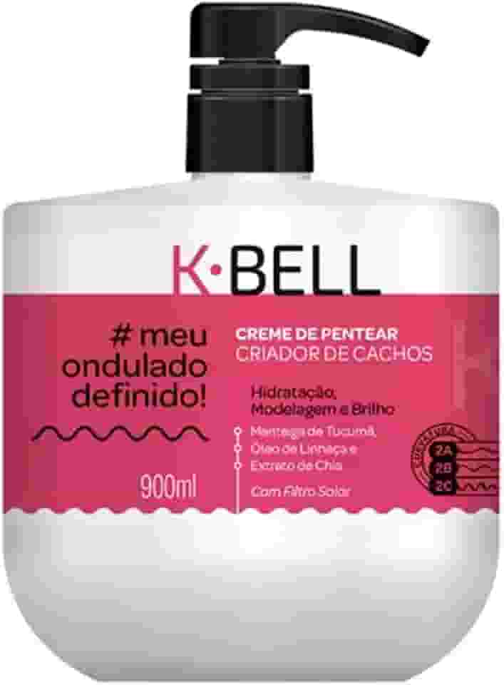 K-BELL Meu Ondulado Definido Creme de Pentear 900ml – Alta Performance, Hidratação e Controle de Frizz para Cabelos Tipo 2